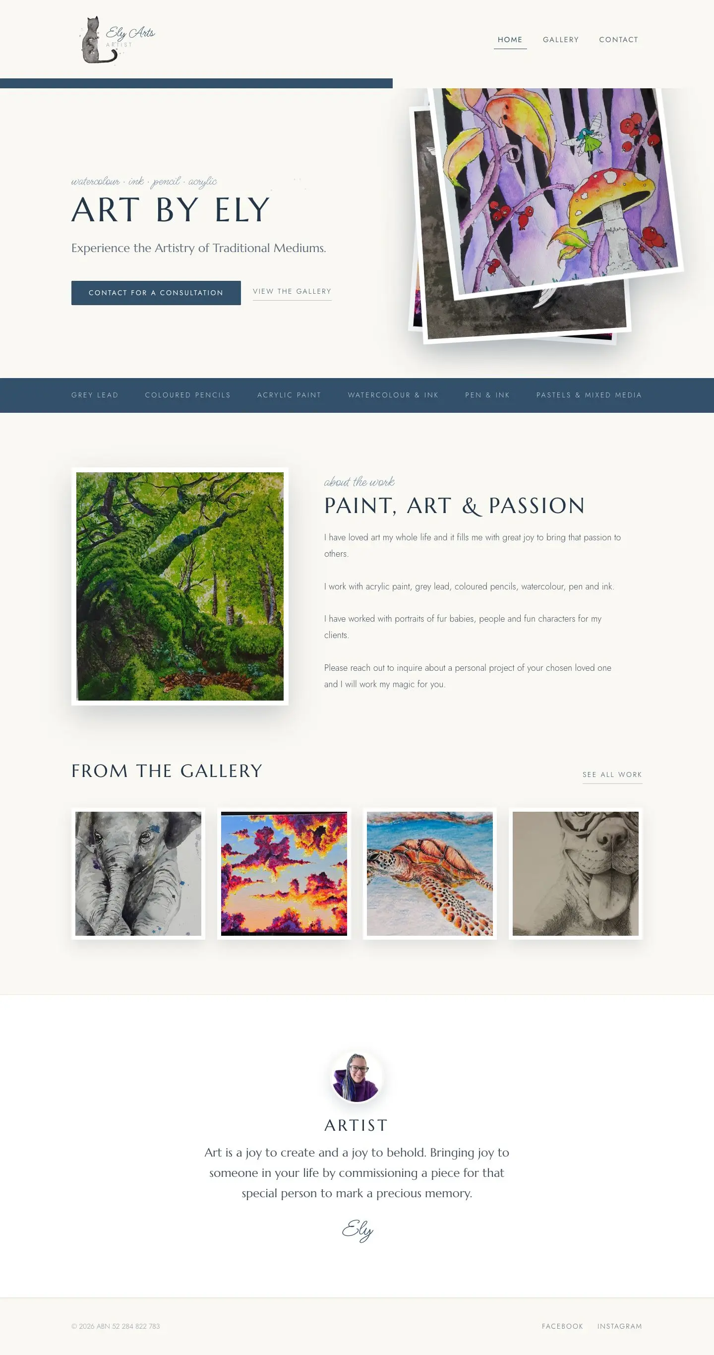 Ely Arts home page