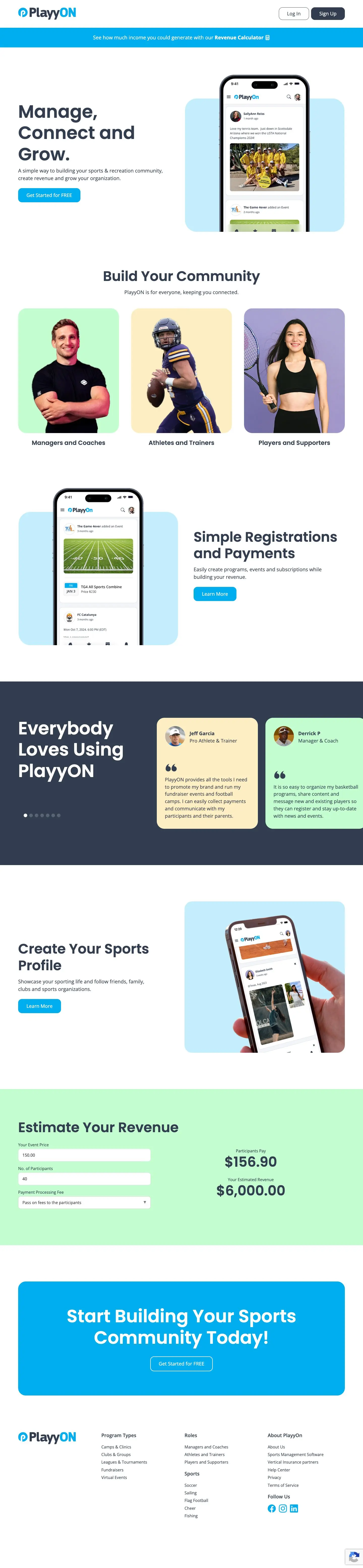 PlayyON home page